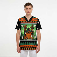 Rottweiler Christmas Scrub Top Xmas Holiday Patterns - Wonder Print Shop