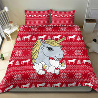 Lovely Unicorn Christmas Bedding Set Xmas Holiday Patterns - Wonder Print Shop