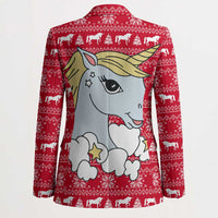 Lovely Unicorn Christmas Blazer Xmas Holiday Patterns - Wonder Print Shop
