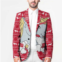 Lovely Unicorn Christmas Blazer Xmas Holiday Patterns - Wonder Print Shop