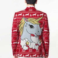 Lovely Unicorn Christmas Blazer Xmas Holiday Patterns - Wonder Print Shop