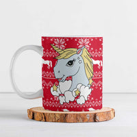 Lovely Unicorn Christmas Ceramic Mug Xmas Holiday Patterns - Wonder Print Shop