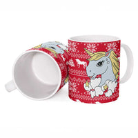Lovely Unicorn Christmas Ceramic Mug Xmas Holiday Patterns - Wonder Print Shop