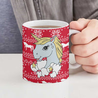 Lovely Unicorn Christmas Ceramic Mug Xmas Holiday Patterns - Wonder Print Shop