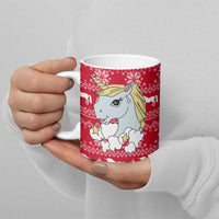 Lovely Unicorn Christmas Ceramic Mug Xmas Holiday Patterns - Wonder Print Shop