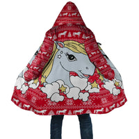 Lovely Unicorn Christmas Cloak Xmas Holiday Patterns - Wonder Print Shop