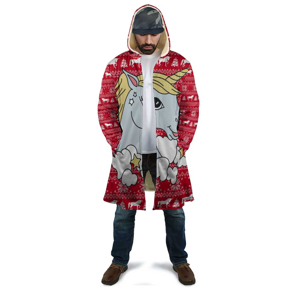 Lovely Unicorn Christmas Cloak Xmas Holiday Patterns - Wonder Print Shop