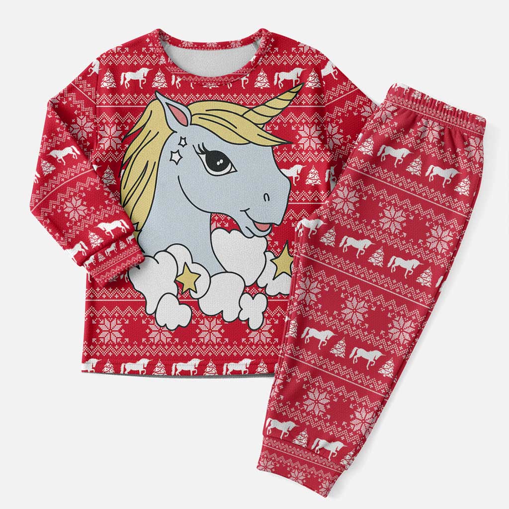 Lovely Unicorn Christmas Pajama Set Xmas Holiday Patterns - Wonder Print Shop
