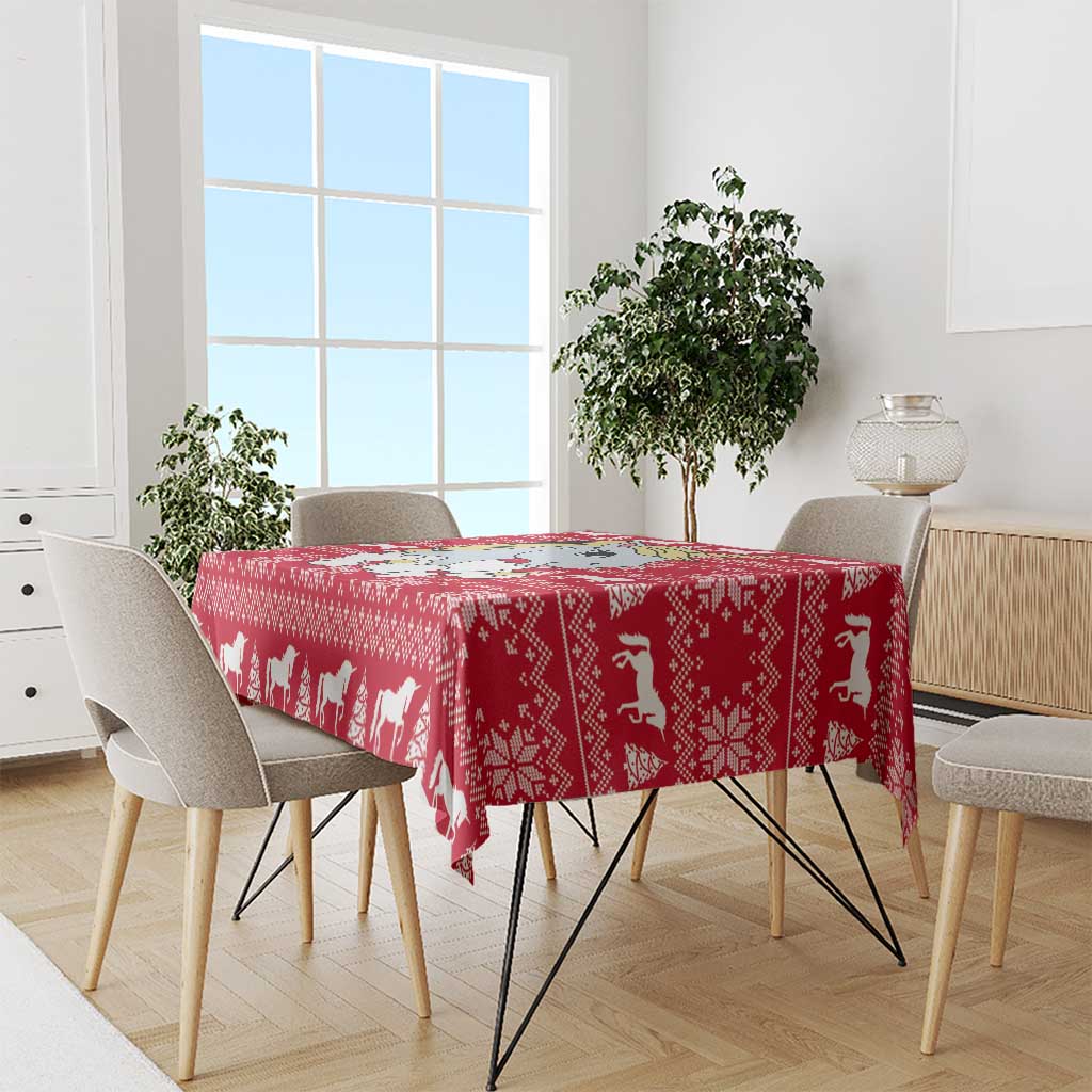 Lovely Unicorn Christmas Tablecloth Xmas Holiday Patterns - Wonder Print Shop