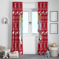 Lovely Unicorn Christmas Window Curtain Xmas Holiday Patterns - Wonder Print Shop