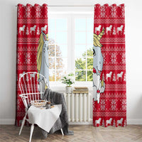 Lovely Unicorn Christmas Window Curtain Xmas Holiday Patterns - Wonder Print Shop