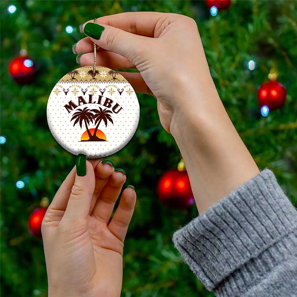 Malibu Christmas Ceramic Ornament Xmas Holiday Patterns - Wonder Print Shop