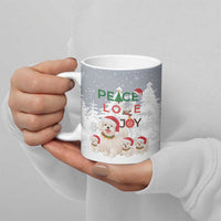 Maltese Peace Love Joy Christmas Ceramic Mug Xmas Holiday Patterns - Wonder Print Shop
