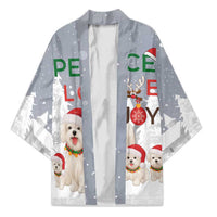 Maltese Peace Love Joy Christmas Kimono Xmas Holiday Patterns - Wonder Print Shop