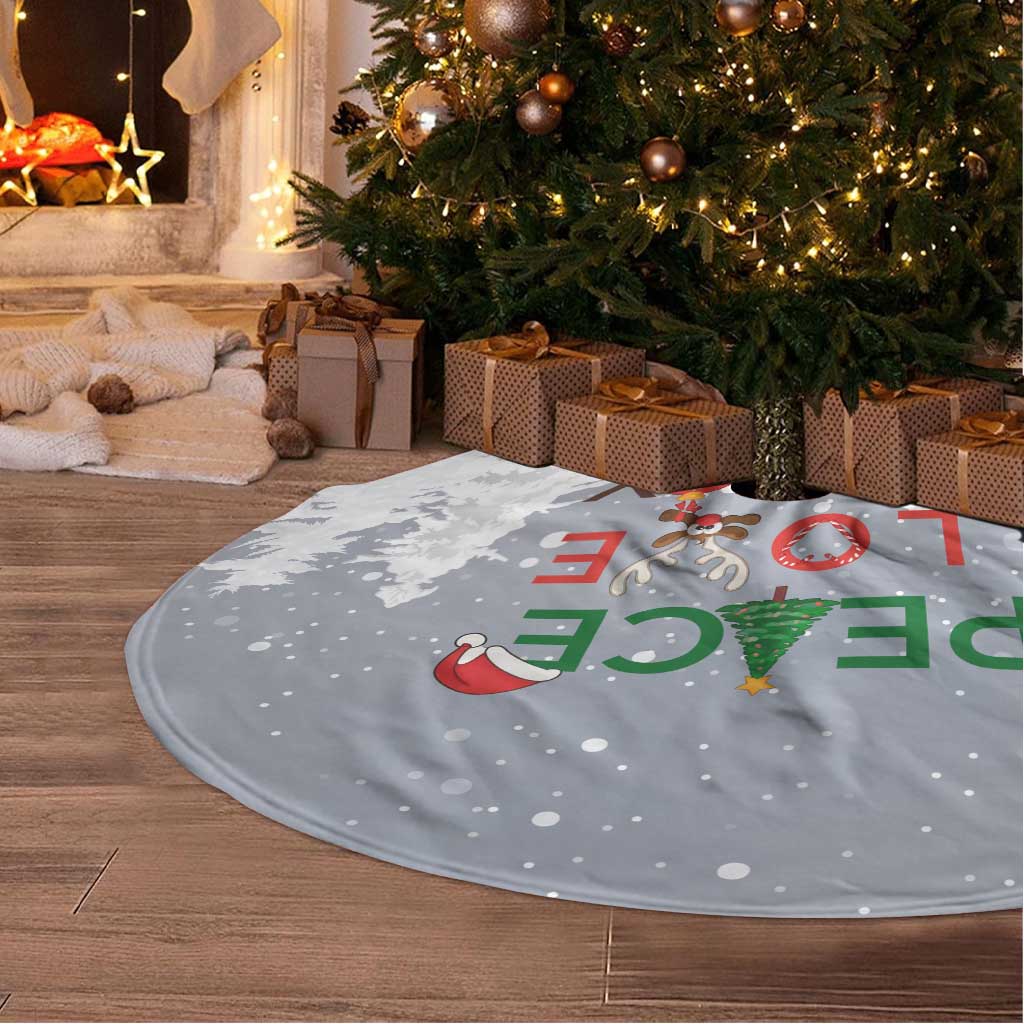 Maltese Peace Love Joy Christmas Tree Skirt Xmas Holiday Patterns - Wonder Print Shop