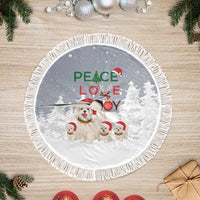 Maltese Peace Love Joy Christmas Tree Skirt Xmas Holiday Patterns - Wonder Print Shop