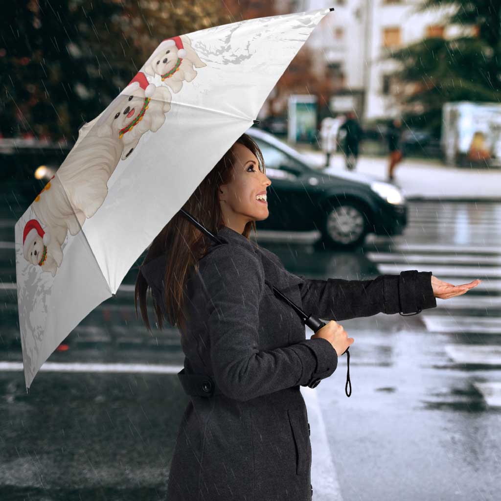Maltese Peace Love Joy Christmas Umbrella Xmas Holiday Patterns - Wonder Print Shop