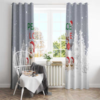 Maltese Peace Love Joy Christmas Window Curtain Xmas Holiday Patterns - Wonder Print Shop