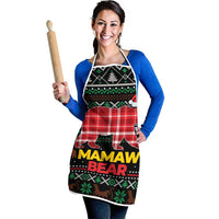Mamaw Bear Christmas Apron Xmas Holiday Patterns - Wonder Print Shop