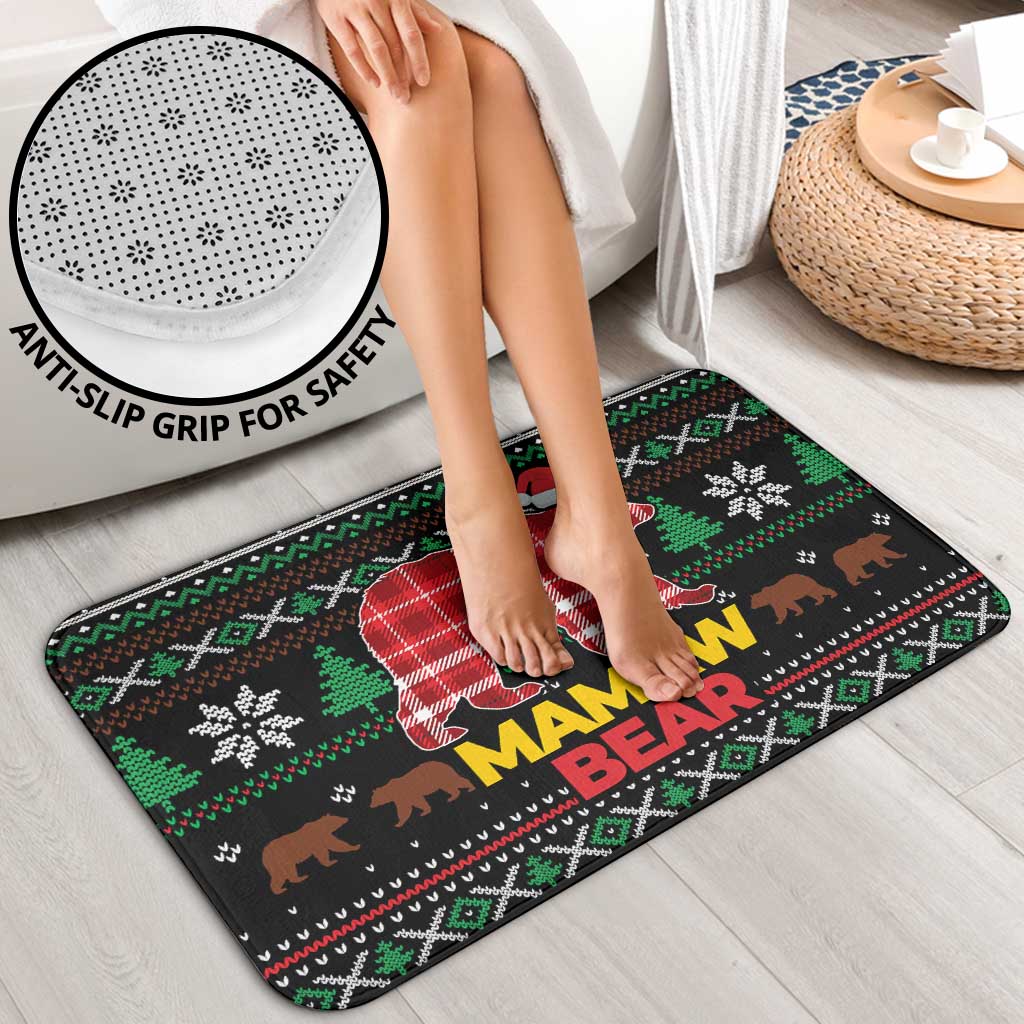 Mamaw Bear Christmas Bathroom Set Xmas Holiday Patterns - Wonder Print Shop