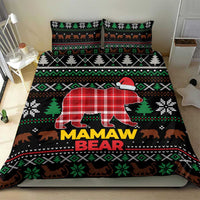 Mamaw Bear Christmas Bedding Set Xmas Holiday Patterns - Wonder Print Shop