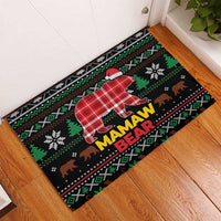Mamaw Bear Christmas Rubber Doormat Xmas Holiday Patterns - Wonder Print Shop
