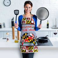 Maryland Symbols Christmas Apron Xmas Holiday Patterns - Wonder Print Shop