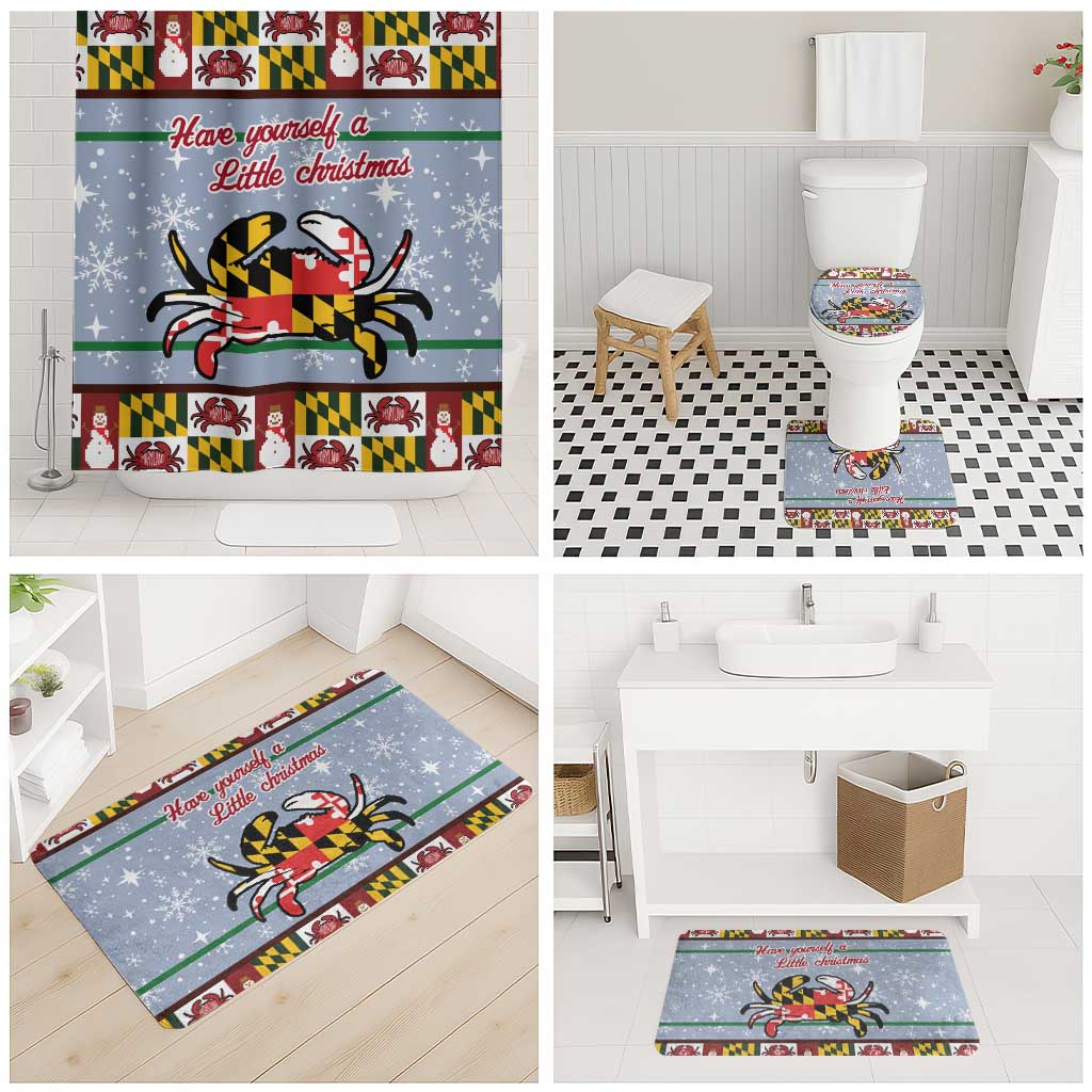 Maryland Symbols Christmas Bathroom Set Xmas Holiday Patterns - Wonder Print Shop
