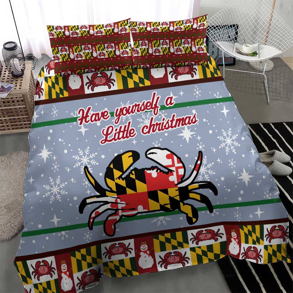 Maryland Symbols Christmas Bedding Set Xmas Holiday Patterns - Wonder Print Shop