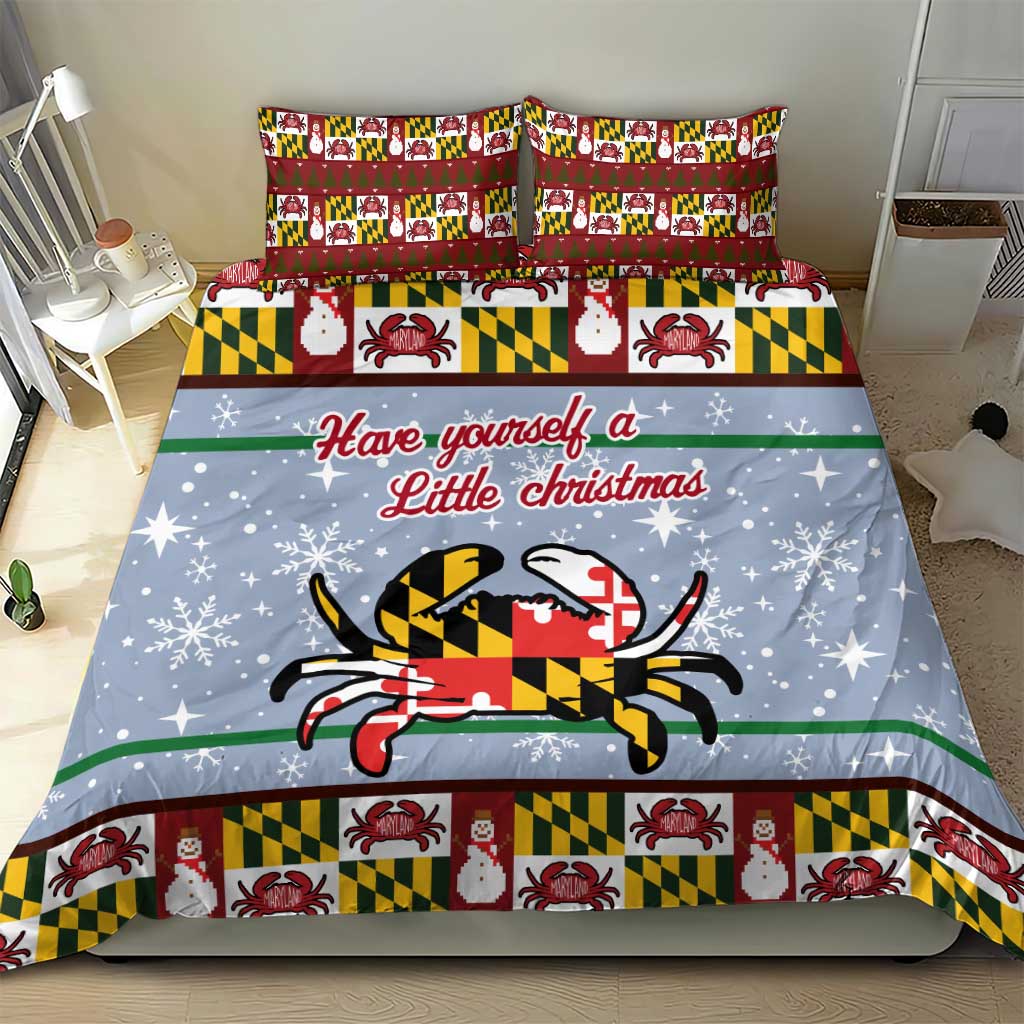 Maryland Symbols Christmas Bedding Set Xmas Holiday Patterns - Wonder Print Shop