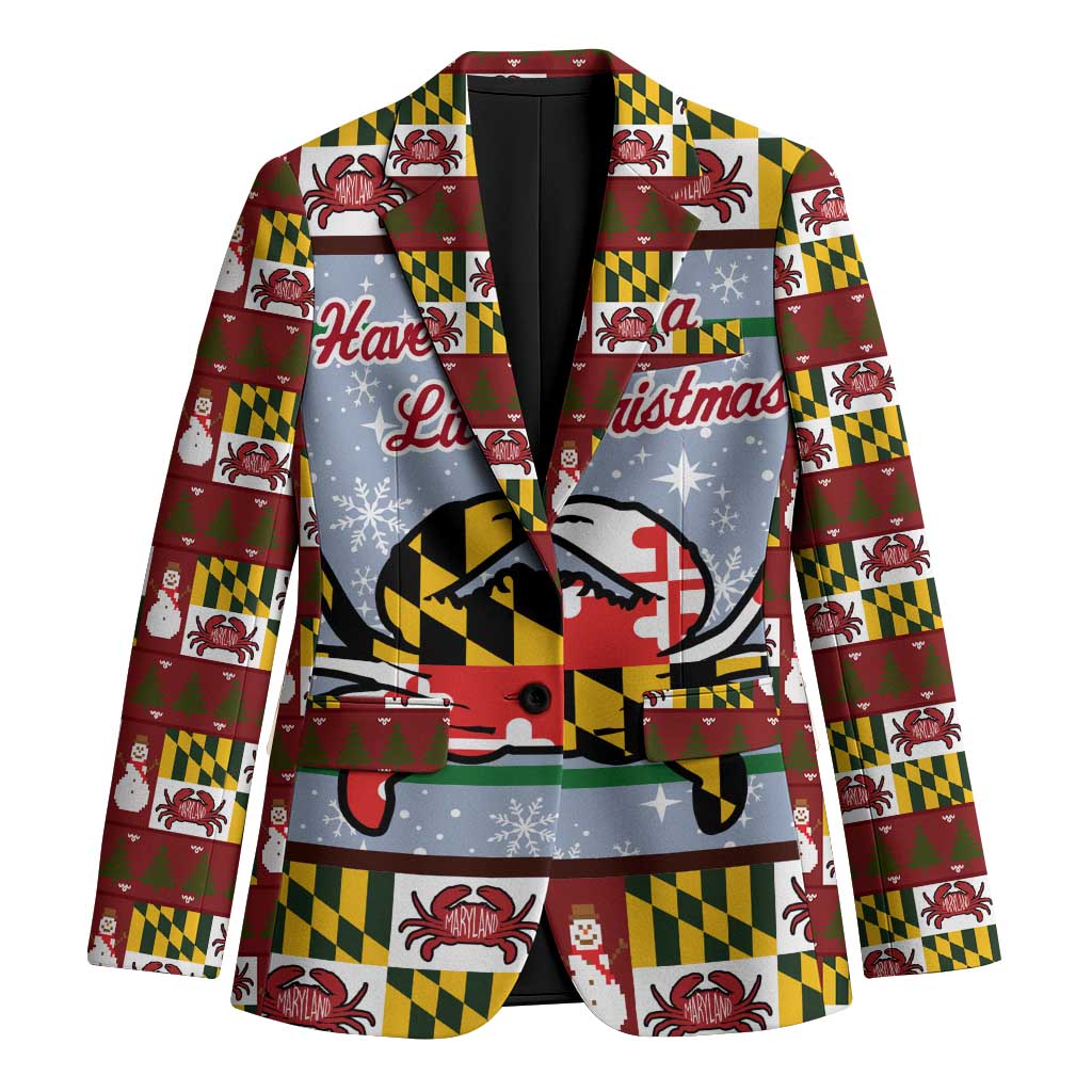 Maryland Symbols Christmas Blazer Xmas Holiday Patterns - Wonder Print Shop