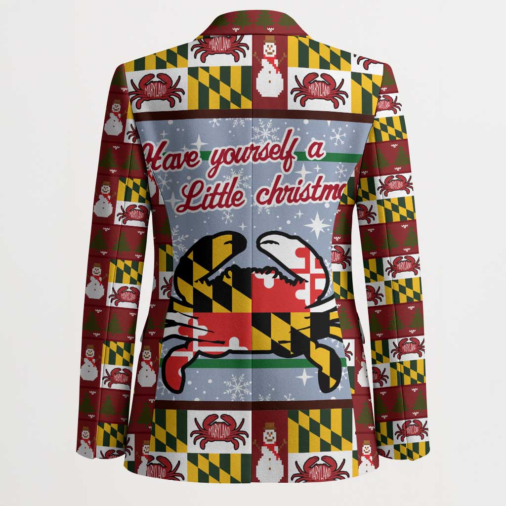 Maryland Symbols Christmas Blazer Xmas Holiday Patterns - Wonder Print Shop