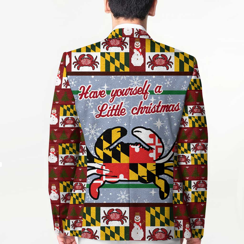 Maryland Symbols Christmas Blazer Xmas Holiday Patterns - Wonder Print Shop