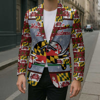 Maryland Symbols Christmas Blazer Xmas Holiday Patterns - Wonder Print Shop