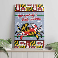 Maryland Symbols Christmas Canvas Wall Art Xmas Holiday Patterns - Wonder Print Shop