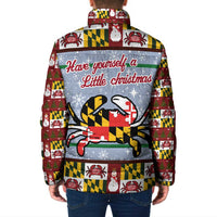 Maryland Symbols Christmas Padded Jacket Xmas Holiday Patterns - Wonder Print Shop