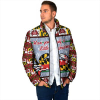 Maryland Symbols Christmas Padded Jacket Xmas Holiday Patterns - Wonder Print Shop
