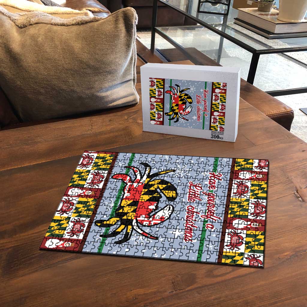 Maryland Symbols Christmas Puzzle Xmas Holiday Patterns - Wonder Print Shop