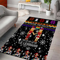 LGBT Lesbians Christmas Area Rug Xmas Holiday Patterns - Wonder Print Shop