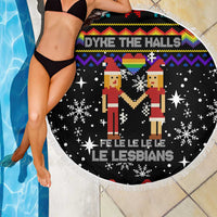 LGBT Lesbians Christmas Beach Blanket Xmas Holiday Patterns - Wonder Print Shop