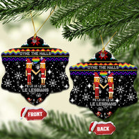 LGBT Lesbians Christmas Ceramic Ornament Xmas Holiday Patterns - Wonder Print Shop