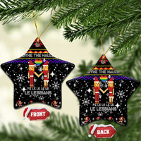 LGBT Lesbians Christmas Ceramic Ornament Xmas Holiday Patterns - Wonder Print Shop
