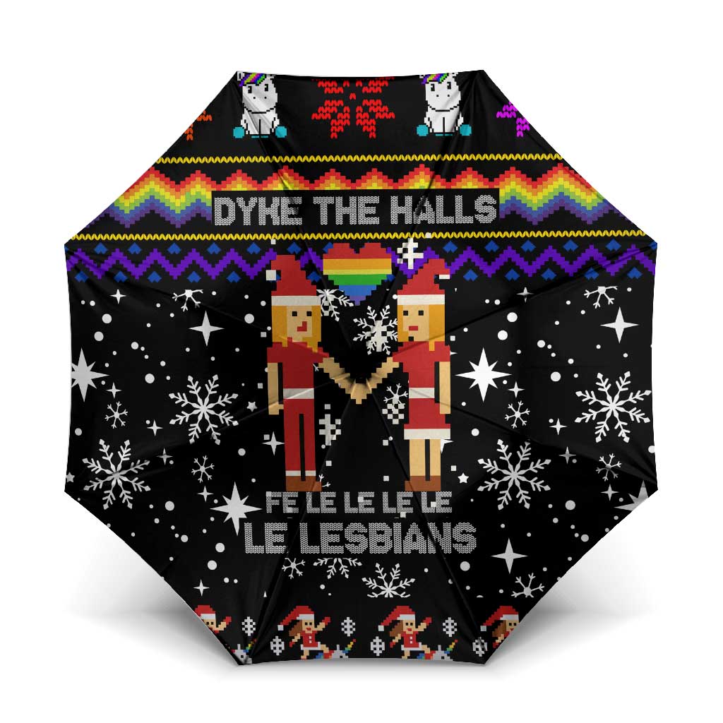 LGBT Lesbians Christmas Umbrella Xmas Holiday Patterns - Wonder Print Shop