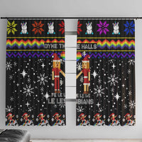 LGBT Lesbians Christmas Window Curtain Xmas Holiday Patterns - Wonder Print Shop