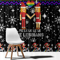 LGBT Lesbians Christmas Window Curtain Xmas Holiday Patterns - Wonder Print Shop