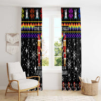 LGBT Lesbians Christmas Window Curtain Xmas Holiday Patterns - Wonder Print Shop