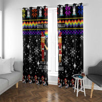 LGBT Lesbians Christmas Window Curtain Xmas Holiday Patterns - Wonder Print Shop