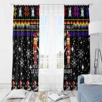 LGBT Lesbians Christmas Window Curtain Xmas Holiday Patterns - Wonder Print Shop