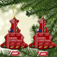 Louisiana Merry Christmas Ceramic Ornament Xmas Holiday Patterns - Wonder Print Shop