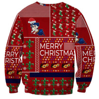 Louisiana Merry Christmas Sweatshirt Xmas Holiday Patterns - Wonder Print Shop